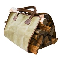 Waterproof Waxed Canvas Fire Bag Handmade by Hide & Drink - B01K506W0Q